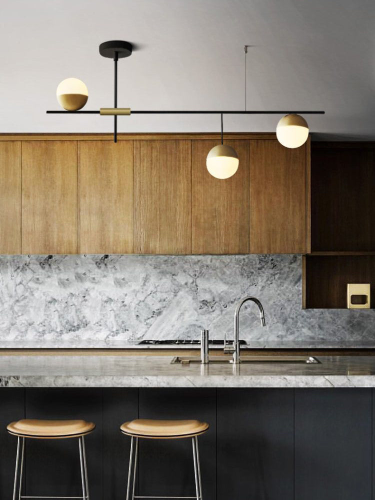 Gold Nut Shaped Suspension Light Nordic White Glass Island Ceiling Light for Living Room