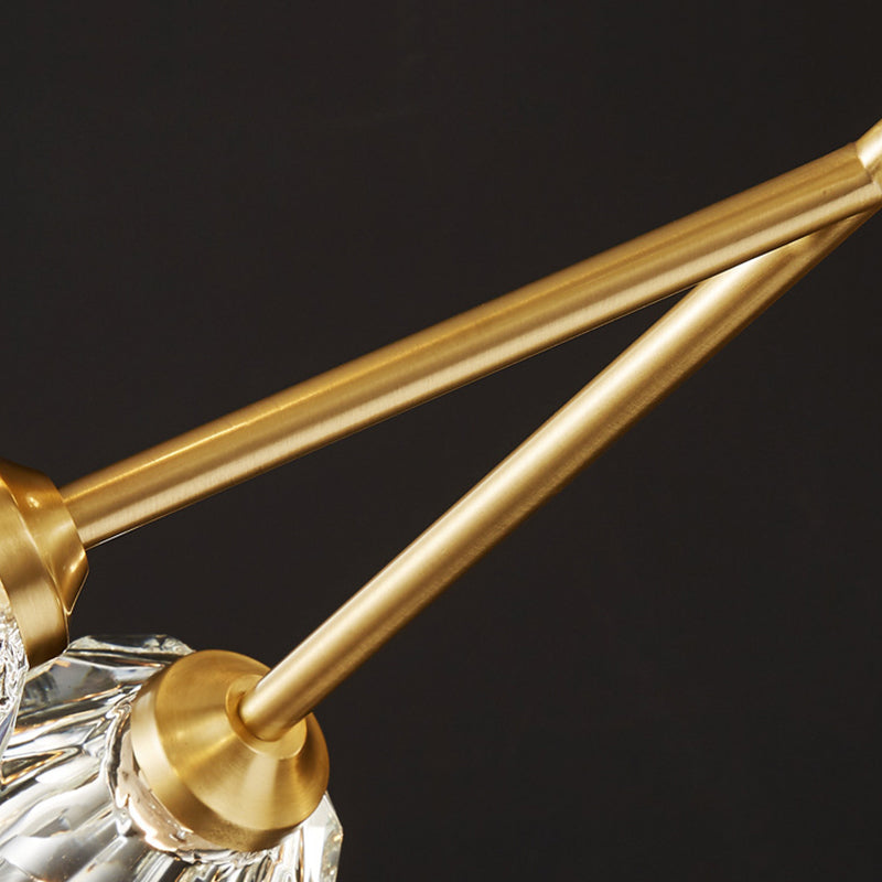 12-Light Metal Sputnik Chandelier,Black And Gold Available