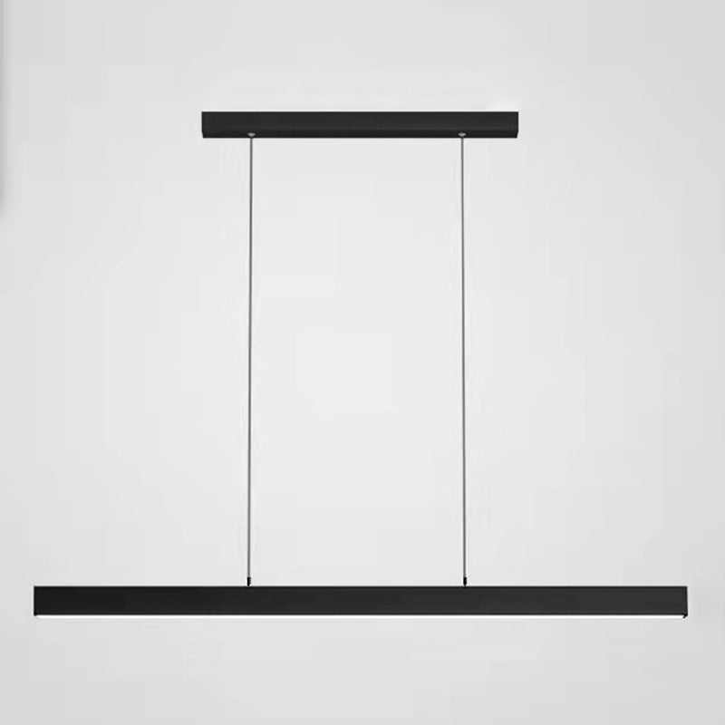 Modern Minimalism Linear Island Hangluchting LED LED Metal Island Plafond Light voor eettafel