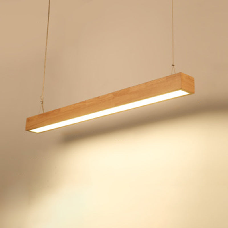 Pendance île rectangulaire beige éclairage moderne les lampes îles à LED minimaliste modernes