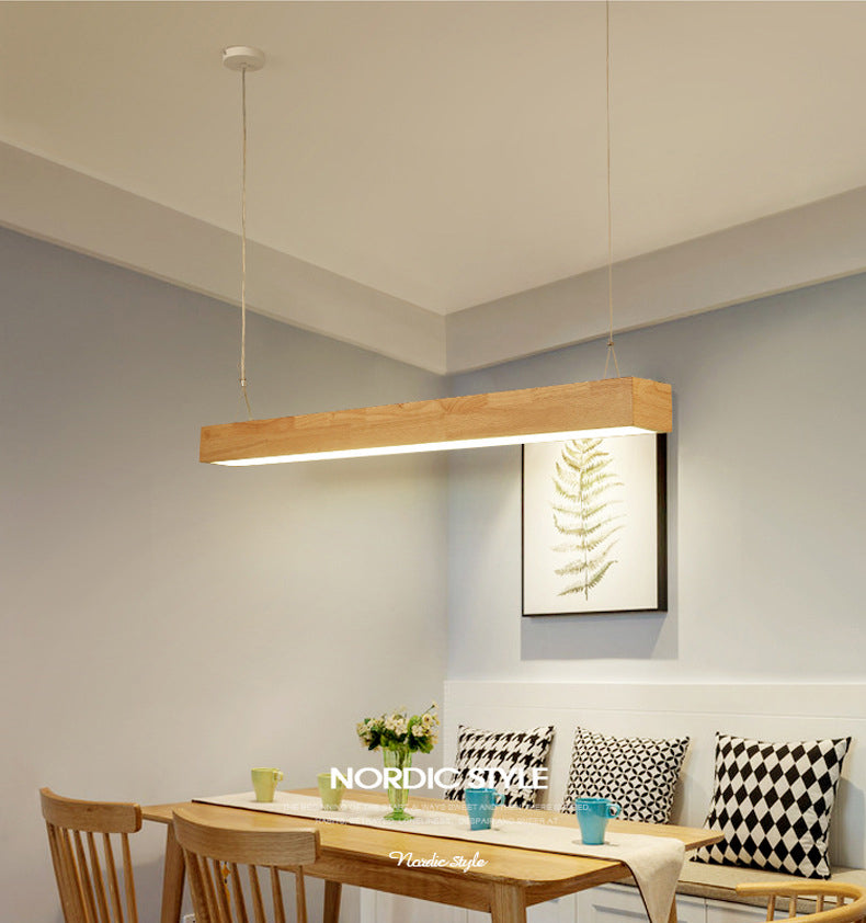 Pendance île rectangulaire beige éclairage moderne les lampes îles à LED minimaliste modernes