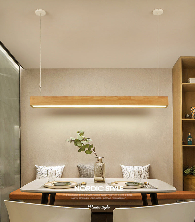 Pendance île rectangulaire beige éclairage moderne les lampes îles à LED minimaliste modernes