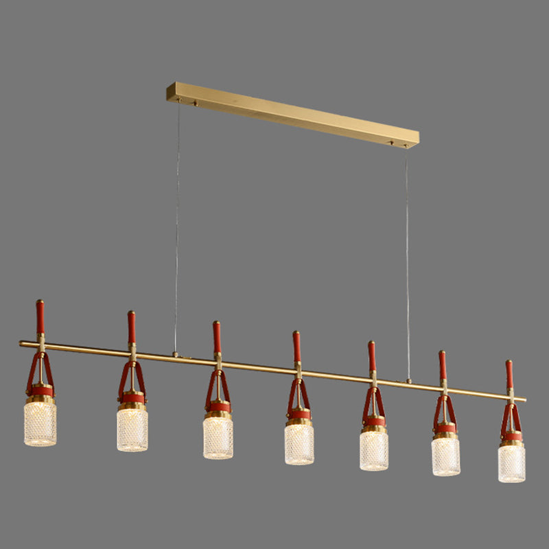 Jar baratto acrilico soggiorno illuminazione a sospensione moderna moderna decorazione a led in metallo isola lampade