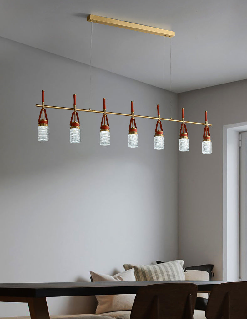 Jar baratto acrilico soggiorno illuminazione a sospensione moderna moderna decorazione a led in metallo isola lampade