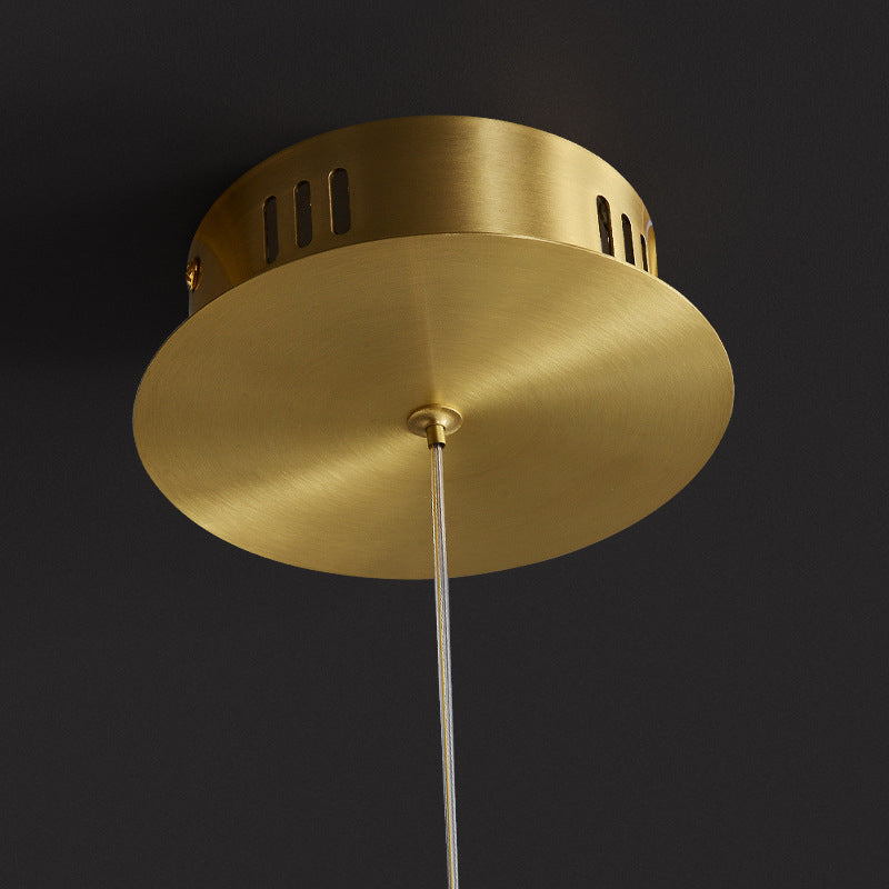 Clear Globe Acrylic Shade Island Pendant Modern Linear LED Dining Table Island Ceiling Light