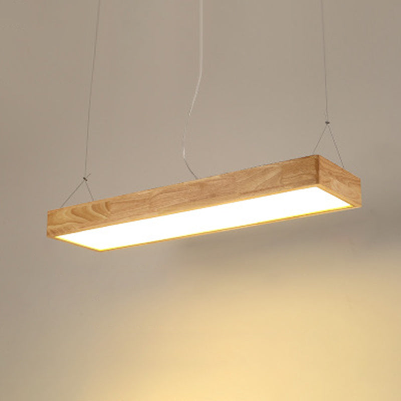 Pendance île rectangulaire beige éclairage moderne les lampes îles à LED minimaliste modernes