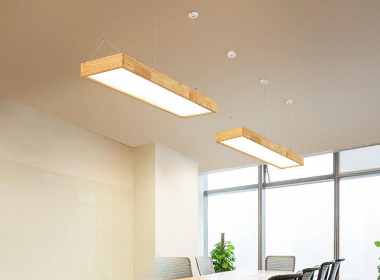 Pendance île rectangulaire beige éclairage moderne les lampes îles à LED minimaliste modernes