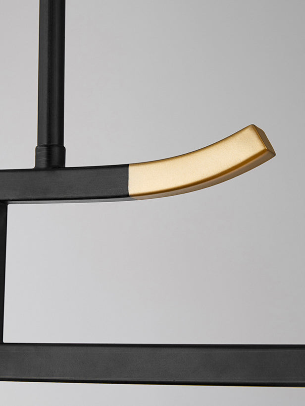 Rectangle Fabric Shade Pendant Hanging Lamp Chinese Style 1 Light Bedroom Hanging Ceiling Light