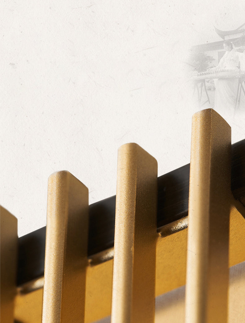 Rectangle Fabric Shade Pendant Hanging Lamp Chinese Style 1 Light Bedroom Hanging Ceiling Light