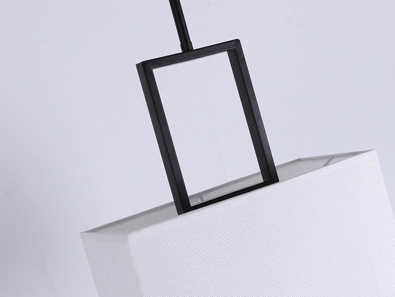 Tambor de tono blanco lámpara colgante de colgantes moderno 1 luz de techo colgante de luz para dormitorio