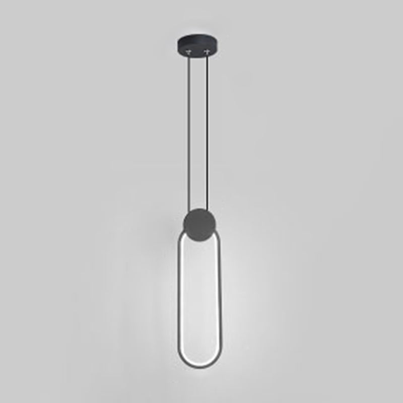 Geometrical Shape LED Pendant Lamp Modern Minimalist Metal Hanging Lamp for Living Room