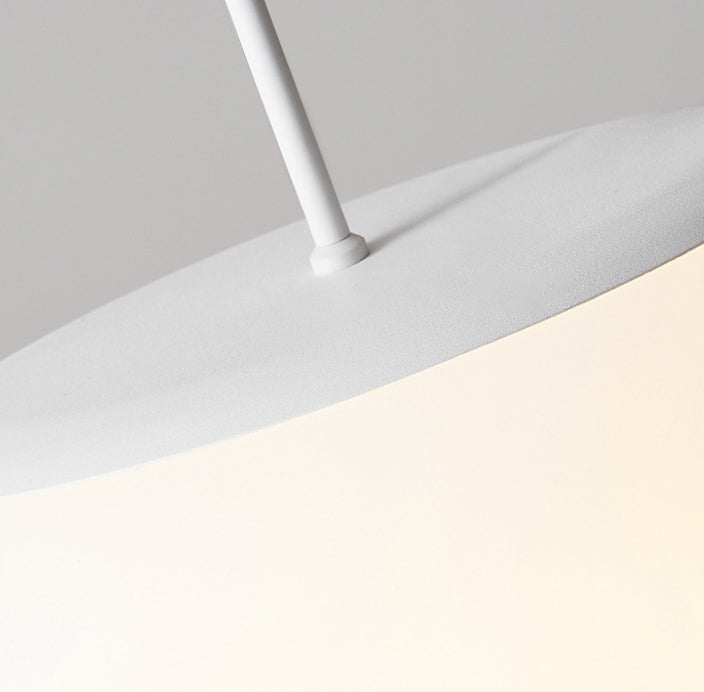 Bianca 1 Lampada a ciondolo a battente leggera Modern Minimalist Plastic Hanging Lampada per tavolo da pranzo