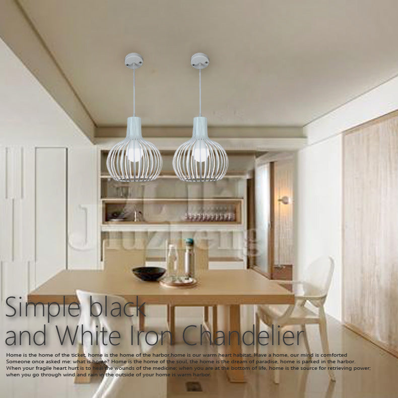 Metall 1 hellanhänger leichte nordische einfache Tränenkäfighängelampe für das Restaurant