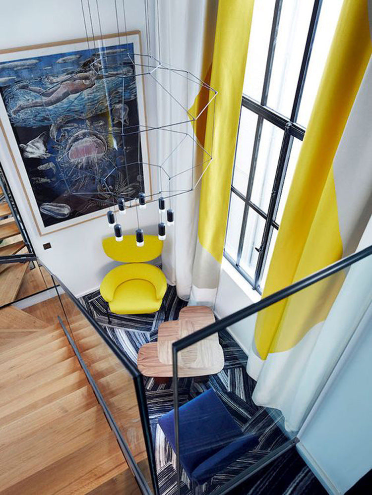 Black Metal 1 Light Pendant Light Nordic Modern Geometric Wire Cage Hanging Lamp for Restaurant