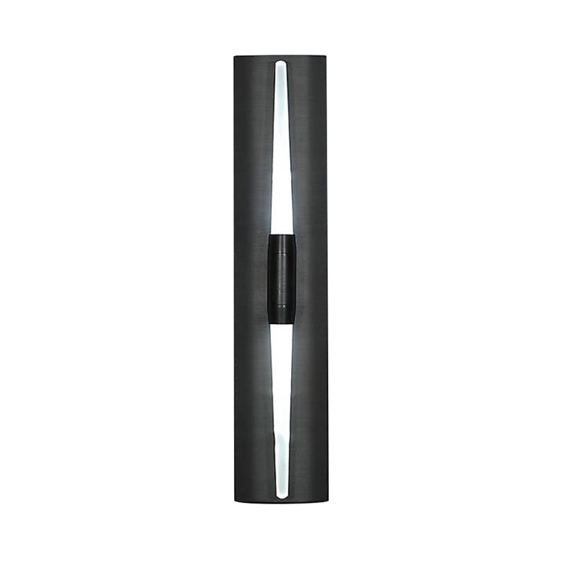 1 Light Tubular Wall Lamp Simplicity Hand Paint Black/Gold Metallic Wall Mounted Lighting