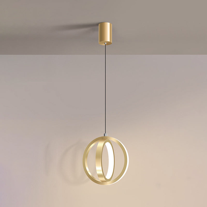 Doppelrunde Form LED Pendellampe moderne minimalistische Metallhängelampe für Wohnzimmer