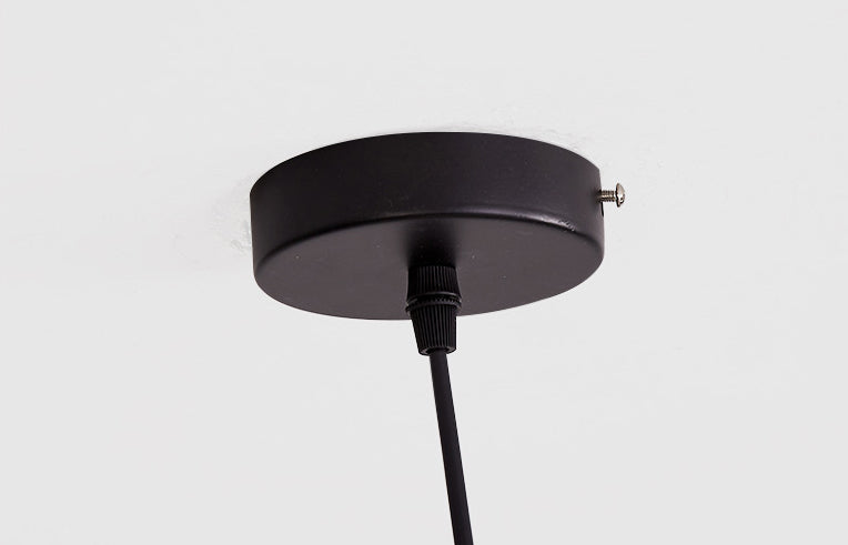 Drum Rattan Schatten Anhänger Hanging Lamp Asia Style 1 Licht hängende Deckenleuchte im Beige für Wohnzimmer