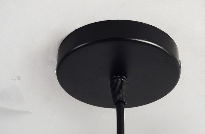 Farmhouse Natural Rattan Pendant Lighting 1-Light  Dining Room Hanging Lamp in Brown