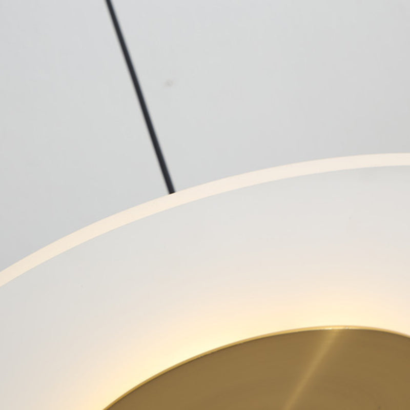 Gouden ronde vorm led hanglamp moderne minimalistische acrylhanglamp voor woonkamer