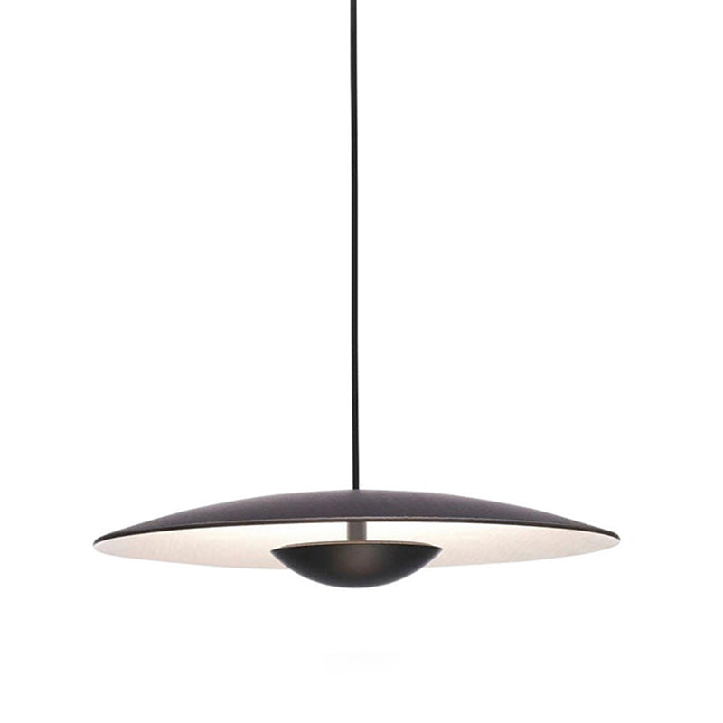 Nordic Modern Creative Metal Pendant Light Flat Round LED Small Suspension Light for Bedroom
