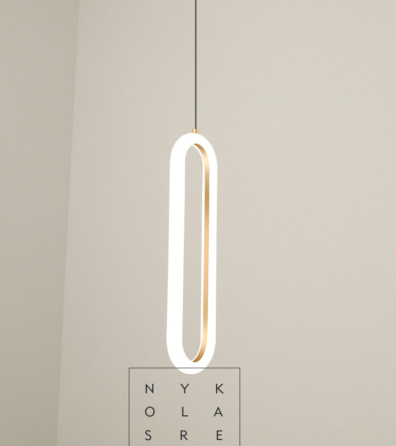 Gouden ronde vorm hanglamp moderne minimalistische ledhanglamp voor woonkamer