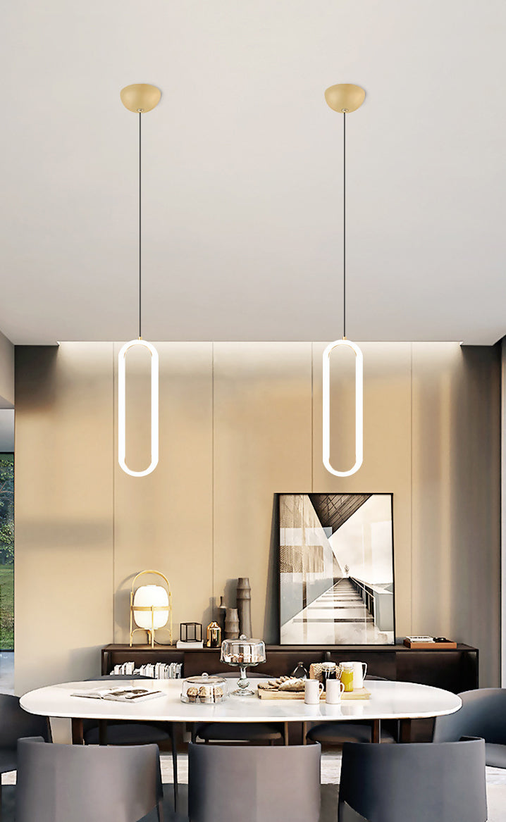 Gouden ronde vorm hanglamp moderne minimalistische ledhanglamp voor woonkamer
