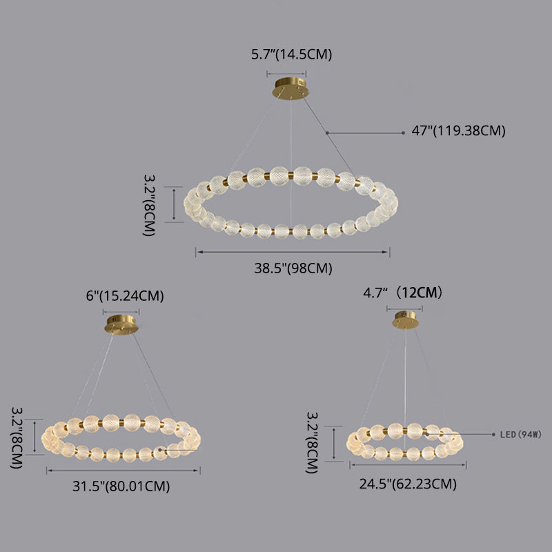 Gouden ronde vorm hanglamp moderne minimalistische acryl -ledhanglamp voor woonkamer