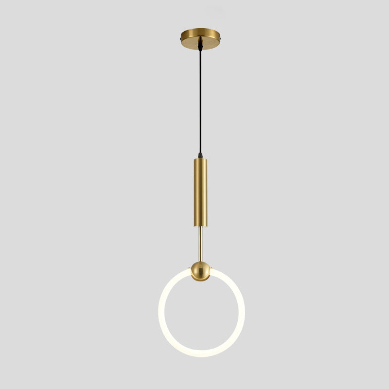 Gouden ronde vorm hanglamp moderne minimalistische ledhanglamp voor woonkamer