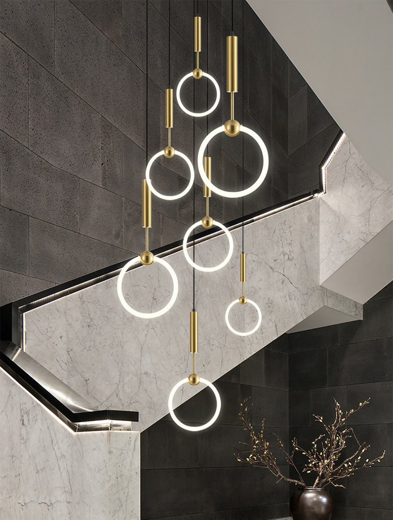 Gouden ronde vorm hanglamp moderne minimalistische ledhanglamp voor woonkamer