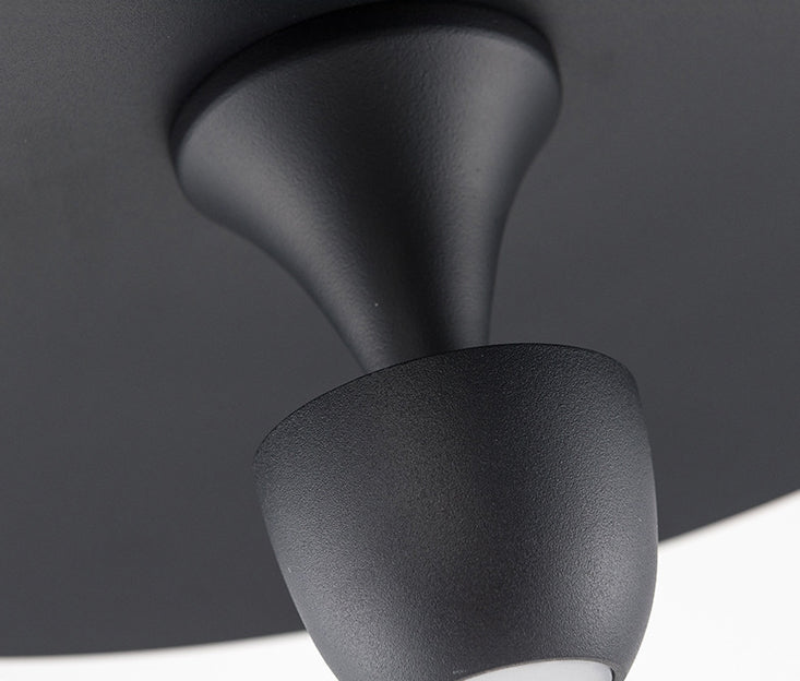 Nordic Modern Creative Metal Pendant Light Black Flying Saucer LED Suspension Light for Bedroom