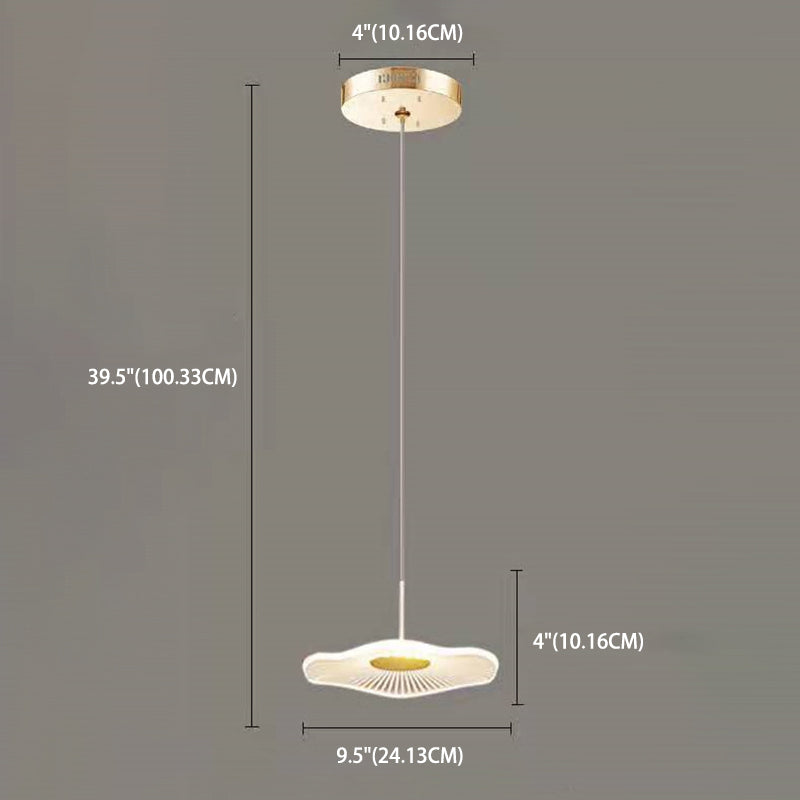 Modern Multiple Lotus Leaf Shaped Shade Pendant Light Acrylic Long Hanging Lamp for Living Room