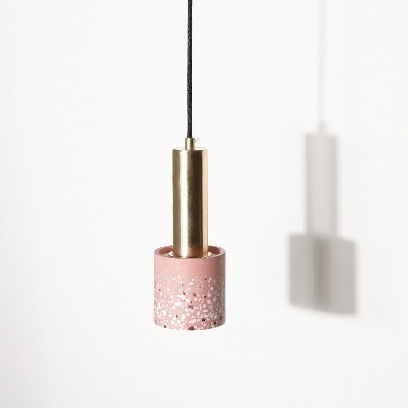 Nordische moderne zylindrische Form Pendelleuchte Beton kleines Suspension Licht für Wohnzimmer