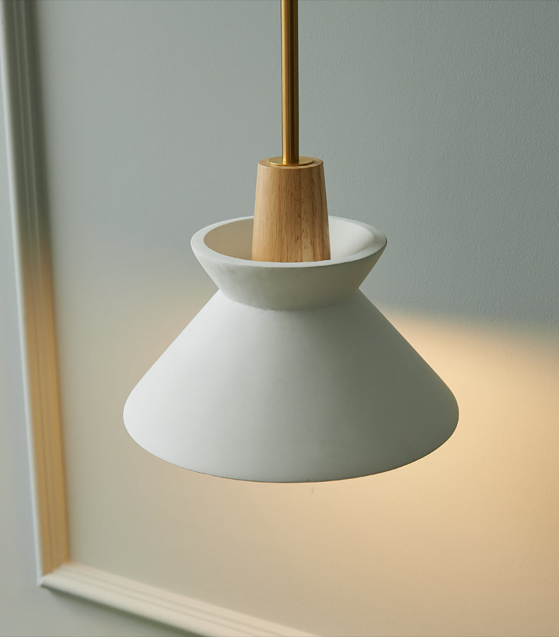 Weißer Zement verjüngter hängende leichte nordische minimalistische Stil 1 Light Restaurant Down Mini Anhänger
