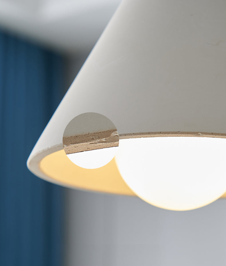 Weißer Zement verjüngter hängende leichte nordische minimalistische Stil 1 Light Restaurant Down Mini Anhänger