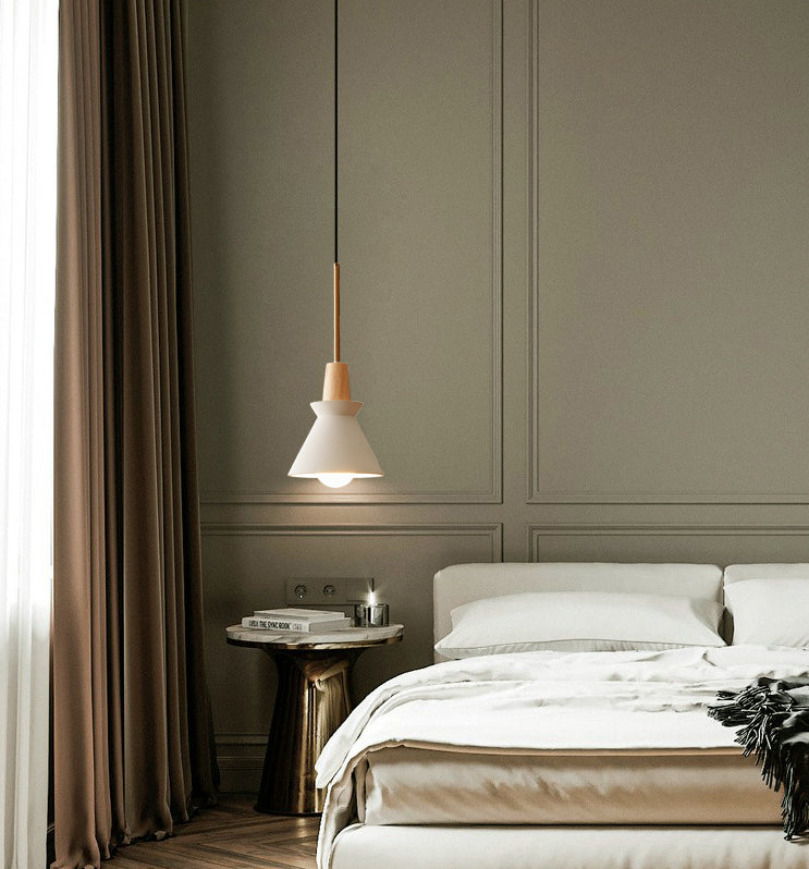 Weißer Zement verjüngter hängende leichte nordische minimalistische Stil 1 Light Restaurant Down Mini Anhänger