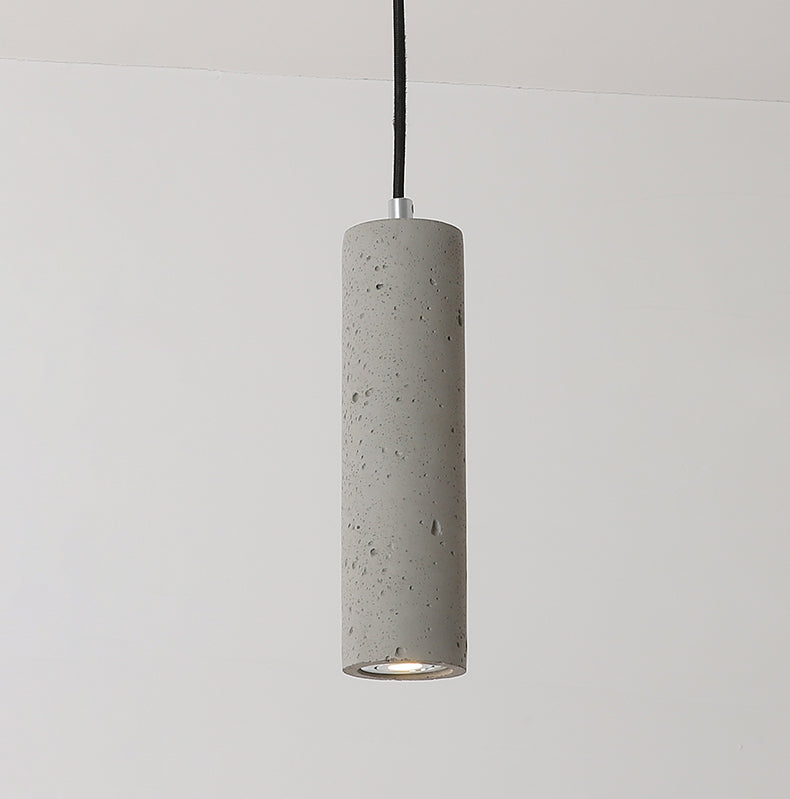 Nordische moderne zylindrische Form Pendelleuchte Beton kleines Suspension Licht für Wohnzimmer