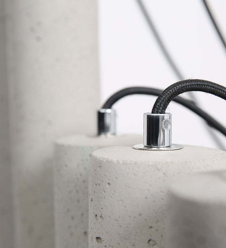 Nordische moderne zylindrische Form Pendelleuchte Beton kleines Suspension Licht für Wohnzimmer