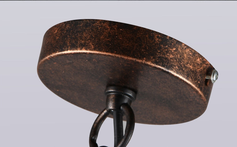 1 leichte Anhänger Leichte industrielle Retro -Schatten -Schatten -Metall -Hang -Lampe mit Grill für Esszimmer