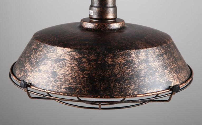 1 leichte Anhänger Leichte industrielle Retro -Schatten -Schatten -Metall -Hang -Lampe mit Grill für Esszimmer
