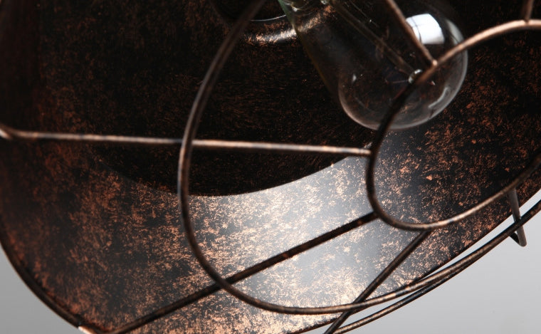 1 leichte Anhänger Leichte industrielle Retro -Schatten -Schatten -Metall -Hang -Lampe mit Grill für Esszimmer