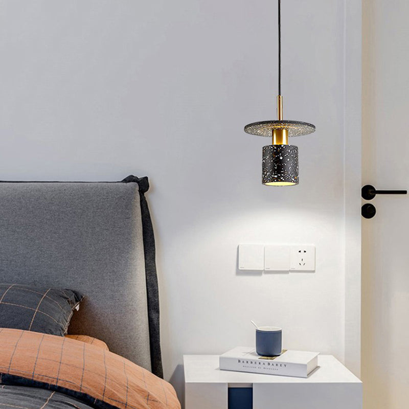 Nordische moderne zylindrische Form Pendelleuchte Beton kleines Suspension Licht für Wohnzimmer