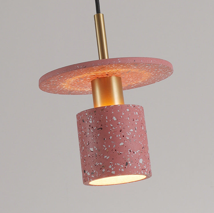 Nordische moderne zylindrische Form Pendelleuchte Beton kleines Suspension Licht für Wohnzimmer