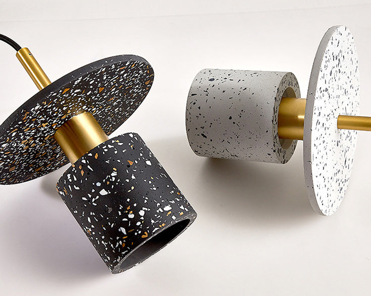 Nordische moderne zylindrische Form Pendelleuchte Beton kleines Suspension Licht für Wohnzimmer