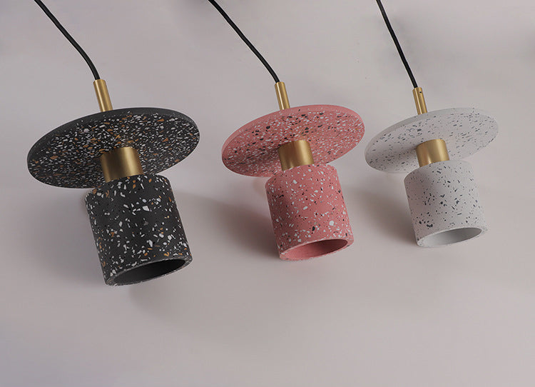 Nordische moderne zylindrische Form Pendelleuchte Beton kleines Suspension Licht für Wohnzimmer