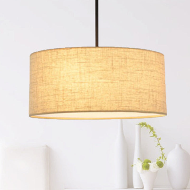 3 Lights Drum Ceiling Light with Linen Shade Light Chandelier