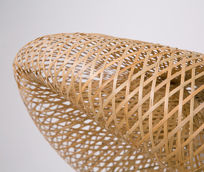 Modernes Touch Hanging Light Kit Bambus 1 Leichte Esszimmer Anhängerlampe in Beige