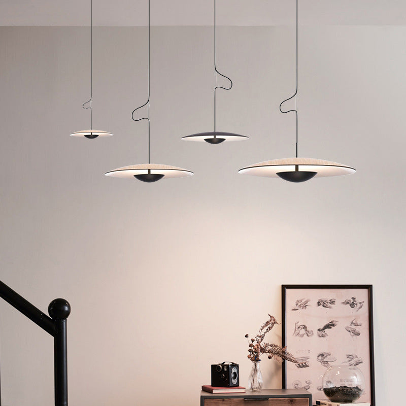 Nordic Modern Creative Metal Pendant Light Flying Saucer LED Small Suspension Light for Bedroom