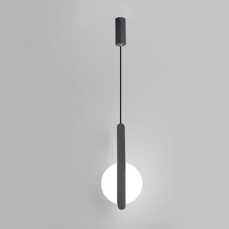 Round Shape LED Pendant Lamp Modern Minimalist Metal Hanging Lamp for Living Room