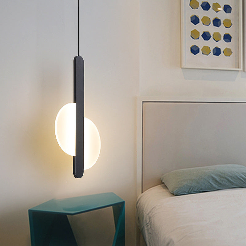 Round Shape LED Pendant Lamp Modern Minimalist Metal Hanging Lamp for Living Room