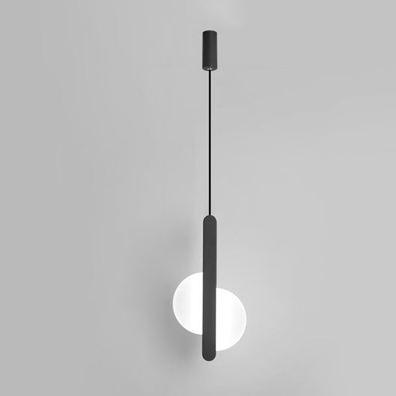 Round Shape LED Pendant Lamp Modern Minimalist Metal Hanging Lamp for Living Room